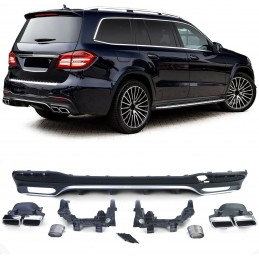 Kit diffusore con terminali cromati in look GLS 63 AMG per GLS X166 2015 - 2019