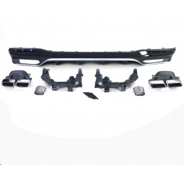 Kit diffuseur avec embouts chrome look GLS 63 AMG pour GLS X166 2015 - 2019