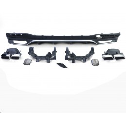 Kit difusor con remates cromados en look GLS 63 AMG para GLS X166 2015 - 2019