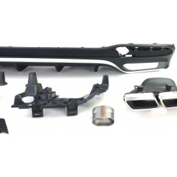 Kit difusor con remates cromados en look GLS 63 AMG para GLS X166 2015 - 2019