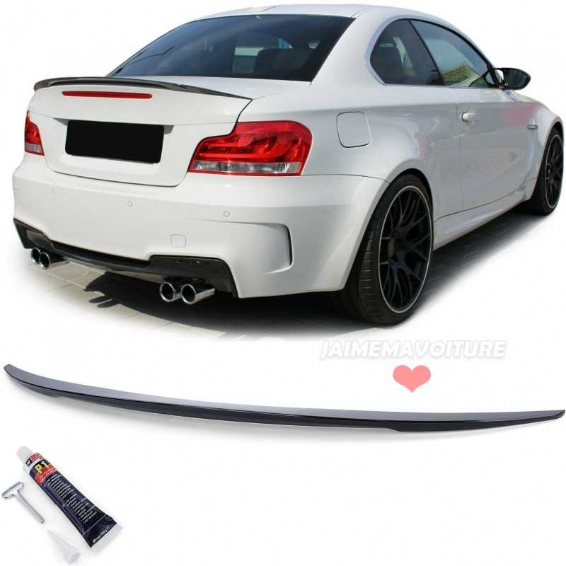 Black painted spoiler for BMW 1 Series Coupe E82 2007 - 2013