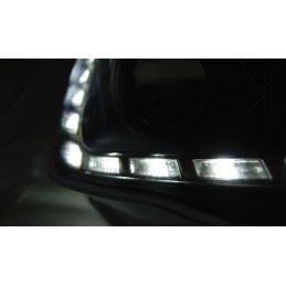 Faros delanteros diurna e intermitente led para Seat Ibiza 2008-2012 - negro