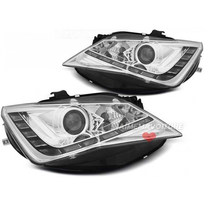 Front headlights tuning led for Seat Ibiza 2012-2015