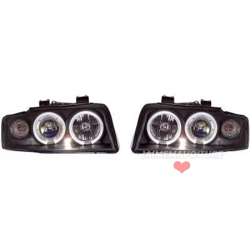 Phares avants angel eyes tuning Audi A4 2000-2004 Phares avants angel eyes tuning Audi A4 2000-2004