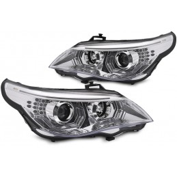 Luces delanteras 3D LED para BMW Serie 5 2003-2007