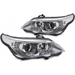 Front lights 3D LED for BMW 5 Series 2003-2007