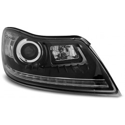 Black front headlights for Skoda Octavia II 2009 - 2012