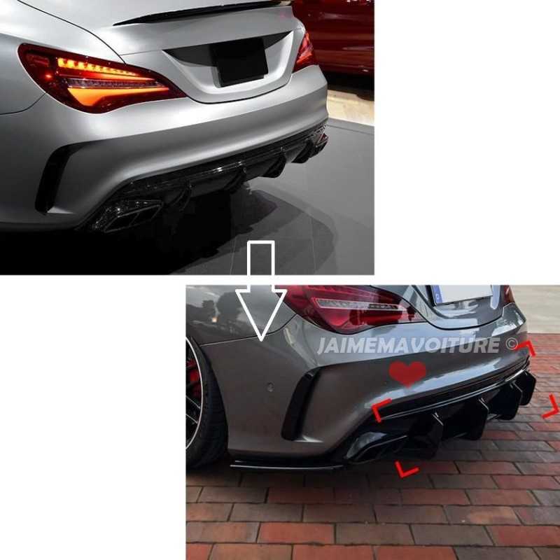 Sport diffuser add-on for Mercedes CLA 45 AMG W117 X117