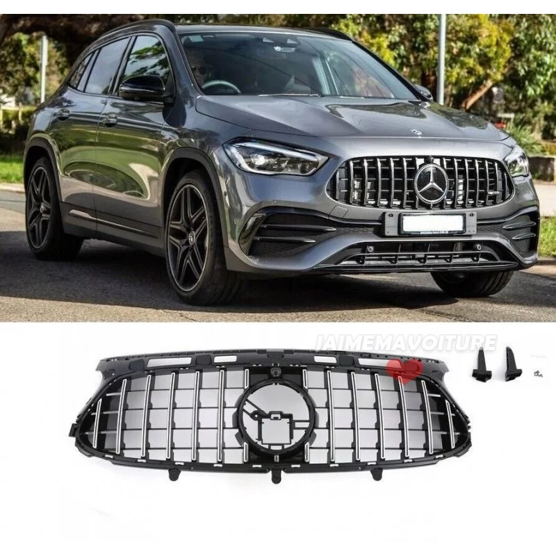 Calandre chrome Panamericana Mercedes GLA AMG H247 2020 2021 2022 2023 2024 Calandre chrome Panamericana Mercedes GLA AMG H247 2020 2021 2022 2023 2024