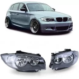 BMW series 1 E87 - black front headlights