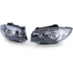 BMW series 1 E87 - black front headlights