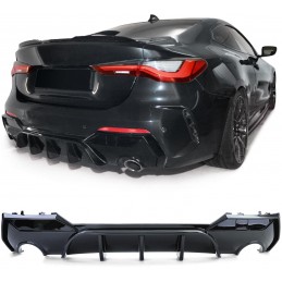Svart glansig sportdiffusor för BMW 4-serie G22 G23 420 430