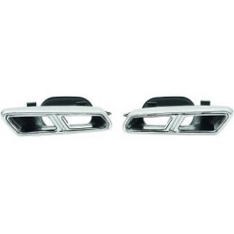 Pair of double outputs exhaust Mercedes look AMG63