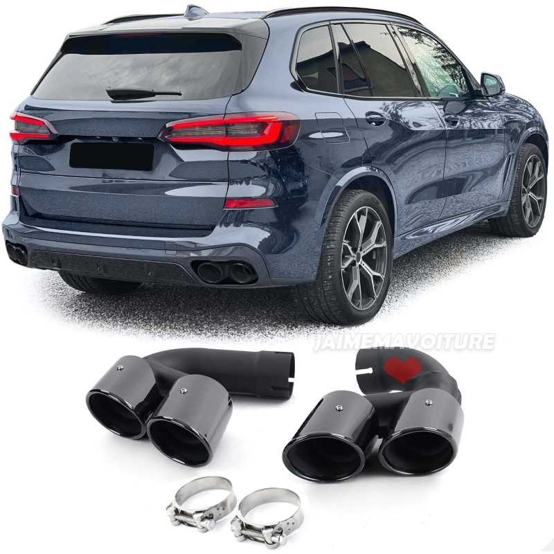 Dubbla avgasmunstycken för BMW X5 / X6 / X7 - Svart Dubbla avgasmunstycken för BMW X5 / X6 / X7 - Svart