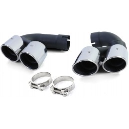 Dual Exhaust Tips for BMW xDrive 40i X5 / X6 / X7 - Black