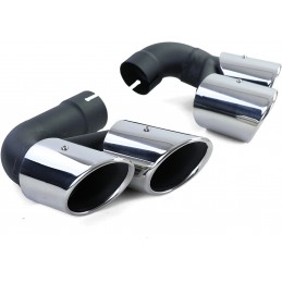 Dual Exhaust Tips for BMW xDrive 40i X5 / X6 / X7 - Black