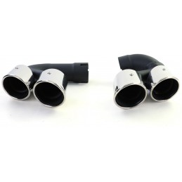 Dual Exhaust Tips for BMW xDrive 40i X5 / X6 / X7 - Black