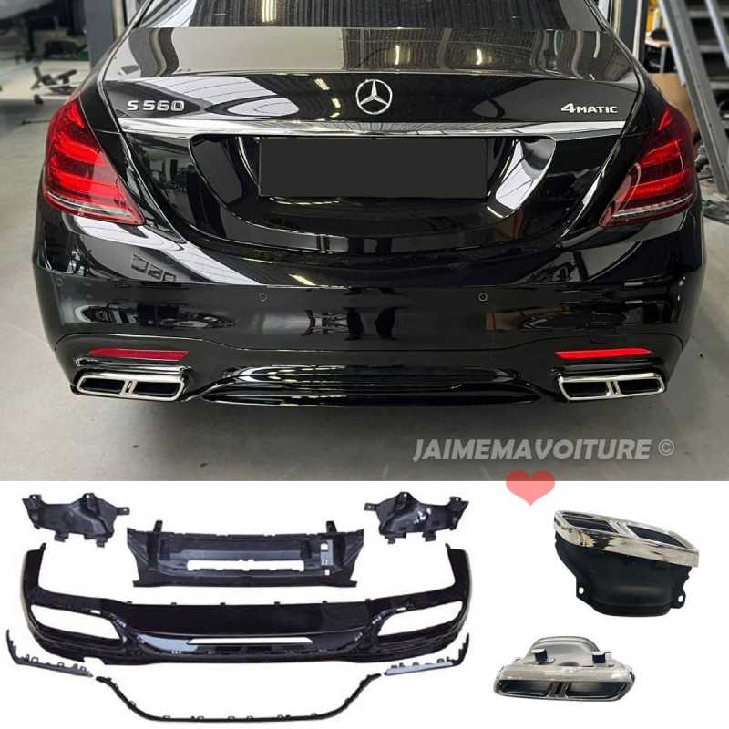 Diffuseur look AMG S65 pour pare-chocs arrière Mercedes classe S W222 2017-2020