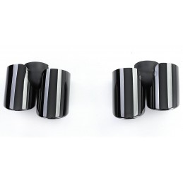 Terminali di scarico neri per Porsche 911 991 2011-2015 350hp