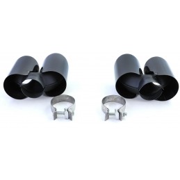 Terminali di scarico neri per Porsche 911 991 2011-2015 350hp