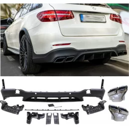 Difusor de parachoques trasero Mercedes GLC look GLC 63 AMG