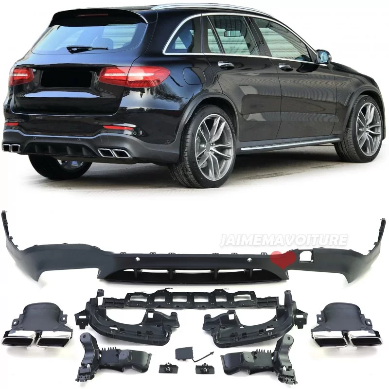 Bakre stötfångare diffusor Mercedes GLC utseende GLC 63 AMG Bakre stötfångare diffusor Mercedes GLC utseende GLC 63 AMG