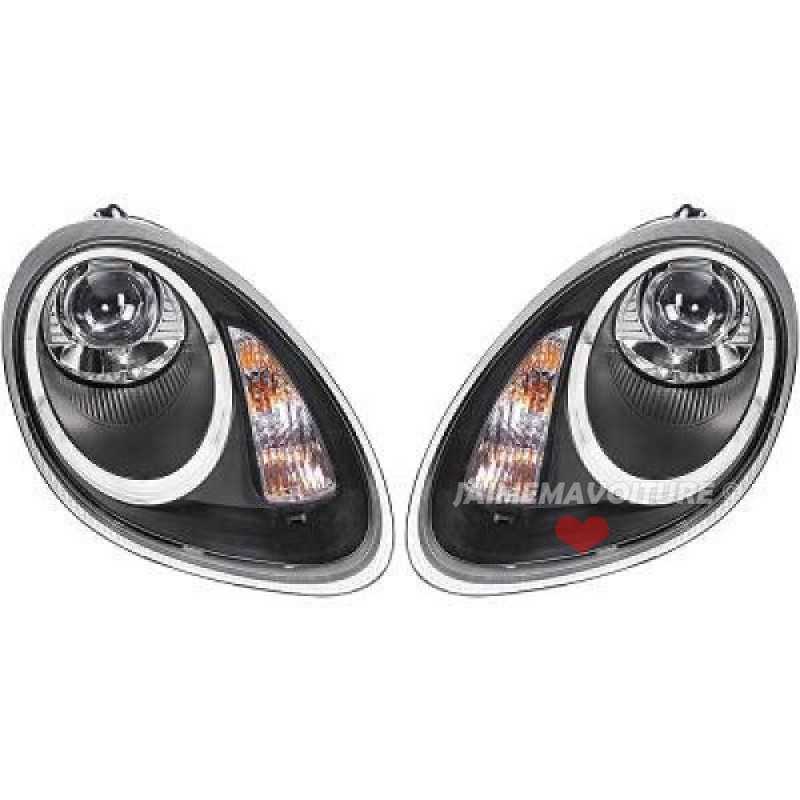 Phares avants look xénon pour Porsche Boxster 2004-2008 Phares avants look xénon pour Porsche Boxster 2004-2008