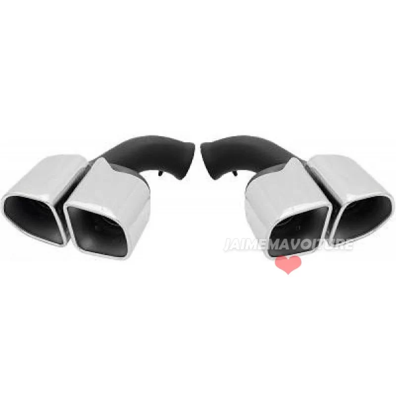 Exhaust tips for Porsche Cayenne Turbo - Gray