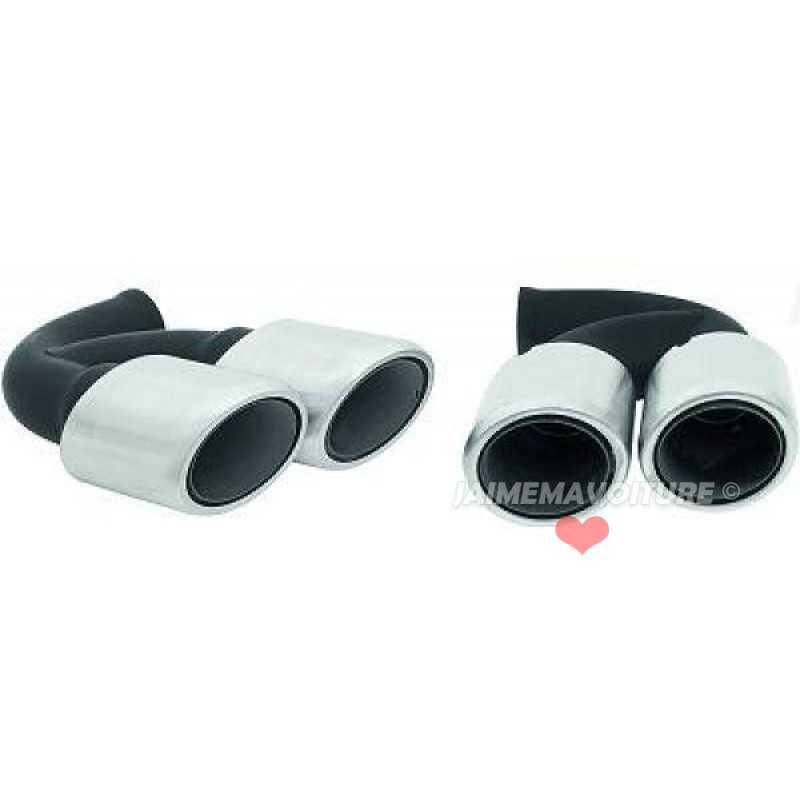 Double embouts échappement ronds pour Porsche Cayenne 2002-2010 Double embouts échappement ronds pour Porsche Cayenne 2002-2010