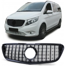 Black grille panamericana for Mercedes V-Class W447 2014-2019