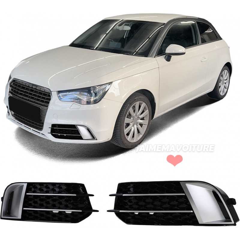 Grilles anti-brouillard nid abeille pour Audi A1 2010-2014 - Gris noir