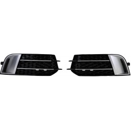 Grilles anti-brouillard nid abeille pour Audi A1 2010-2014 - Gris noir