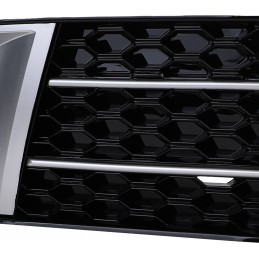 Grilles anti-brouillard nid abeille pour Audi A1 2010-2014 - Gris noir