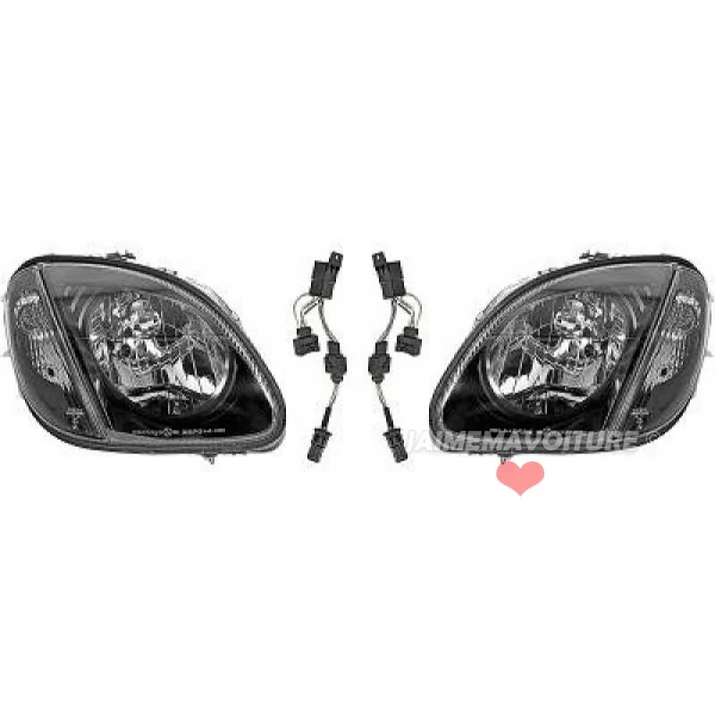 Phares avants pour Mercedes SLK R170 1996-2004 - Noir Phares avants pour Mercedes SLK R170 1996-2004 - Noir