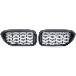 Diamantgrill för BMW 5-serie G30 G31 2007-2020 svart