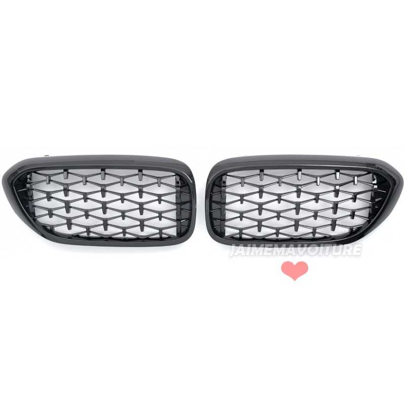 Rejilla de diamante para BMW Serie 5 G30 G31 2007-2020 Negro Cromo