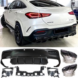 Diffuser look 63 AMG + pots for Mercedes GLE COUPE C167 AMG-LINE