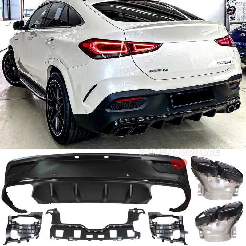 Diffuser look 63 AMG + pots for Mercedes GLE COUPE C167 AMG-LINE Diffuser look 63 AMG + pots for Mercedes GLE COUPE C167 AMG-LINE