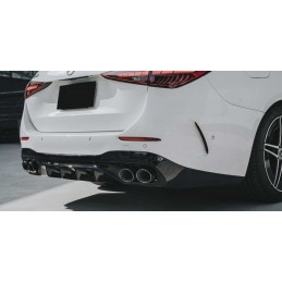 Kit rear bumper diffuser exhaust look C63 AMG for Mercedes C-Class 2021-2024