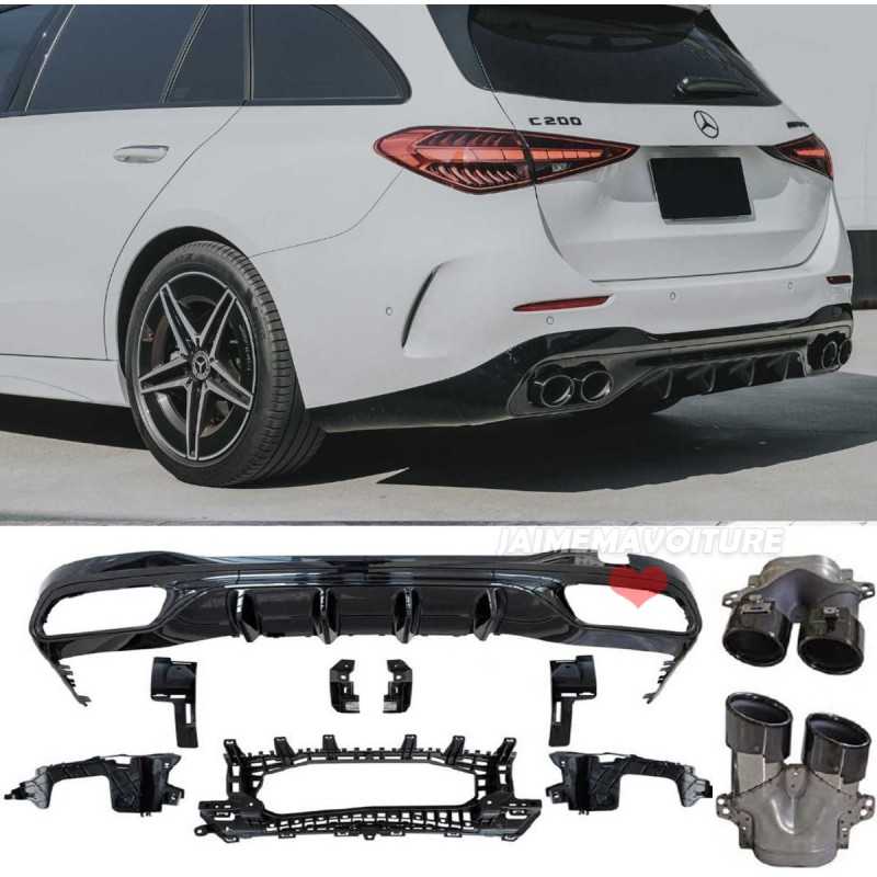 Kit difusor C43 AMG Look (escape redondo) para Mercedes Clase C W206 S206 - CHROME Kit difusor C43 AMG Look (escape redondo) para Mercedes Clase C W206 S206 - CHROME