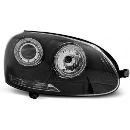 Phares avants noir Angel Eyes pour Golf 5 