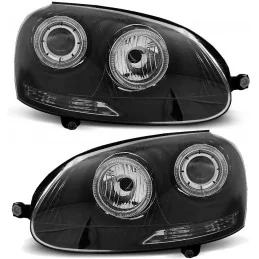 Phares avants noir Angel Eyes Golf 5