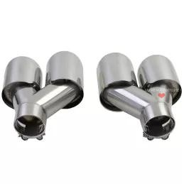 chrome double pipe connectors for BMW G20 G21