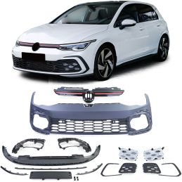 Stötfångare i GTI-utförande för VW Golf 8 - Med grill + led