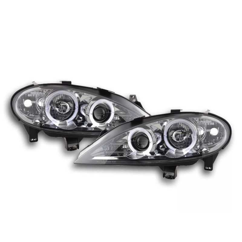 Angel eyes koplampen voor Renault Megane Chrome Angel eyes koplampen voor Renault Megane Chrome