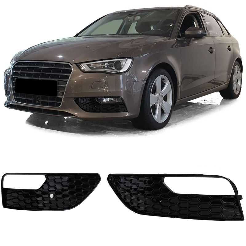 Grilles anti brouillard RS pour Audi A3 2012-2016 - Noir