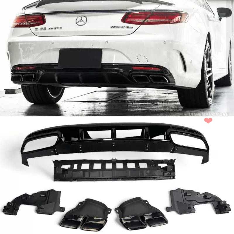 Design diffusorkit S63 AMG voor Mercedes S-Klasse Coupé Cabriolet C217 A217 Zwarte eindkappen Design diffusorkit S63 AMG voor Mercedes S-Klasse Coupé Cabriolet C217 A217 Zwarte eindkappen