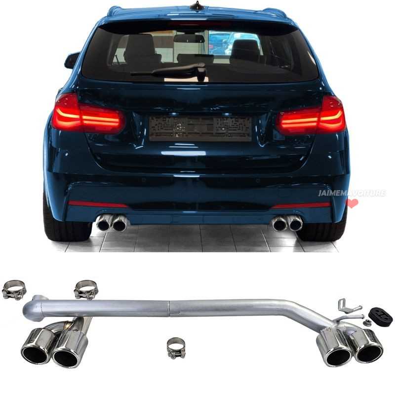 Duplex tailpipes for BMW 3 Series F30 F31 Pack M - Chrome Duplex tailpipes for BMW 3 Series F30 F31 Pack M - Chrome