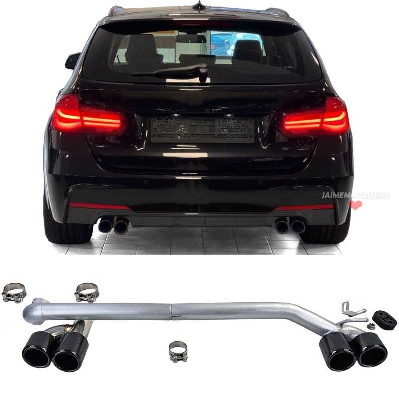 Duplex tailpipes for BMW 3 Series F30 F31 Black Duplex tailpipes for BMW 3 Series F30 F31 Black
