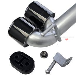Terminali di scarico duplex per BMW Serie 3 F30 F31 Nero